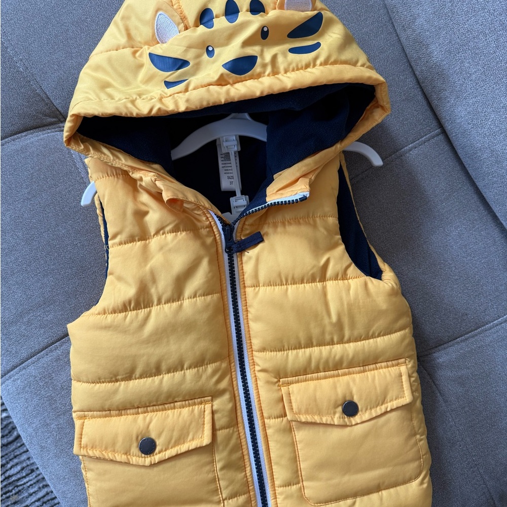 Yellow Kids Hooded Vest